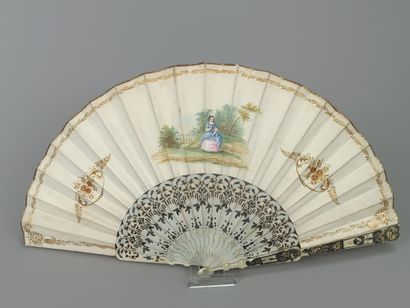 Deux éventails à décor de scènes galantes.
Décor...