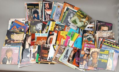 Lot de vinyles (45T), principalement variété...