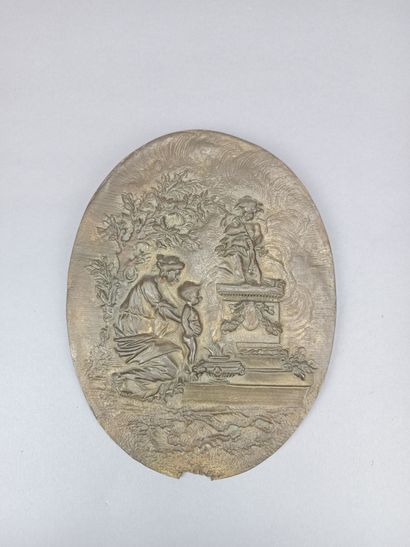 CLODION style de 
Plaque en bronze à décor...