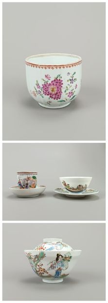 CHINE.
- Pot de forme cylindrique. Décor...
