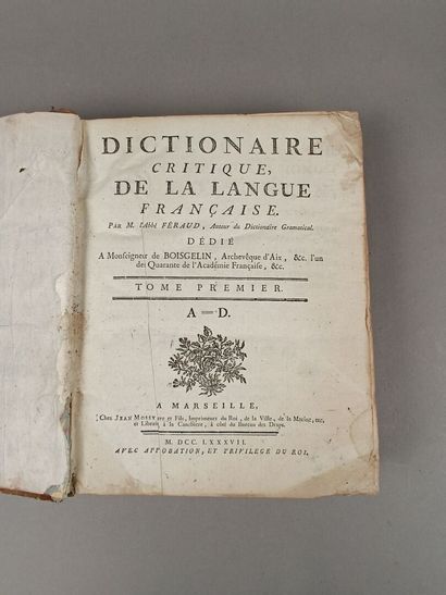 FERAUD Abbé
Dictionnaire critique de la langue...