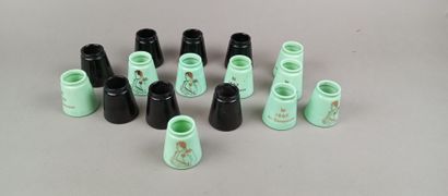 LES MOUTARDIERS DE CHAMPAGNE.
Lot de pots...