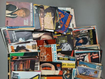 Lot de vinyles (45T), principalement variété...