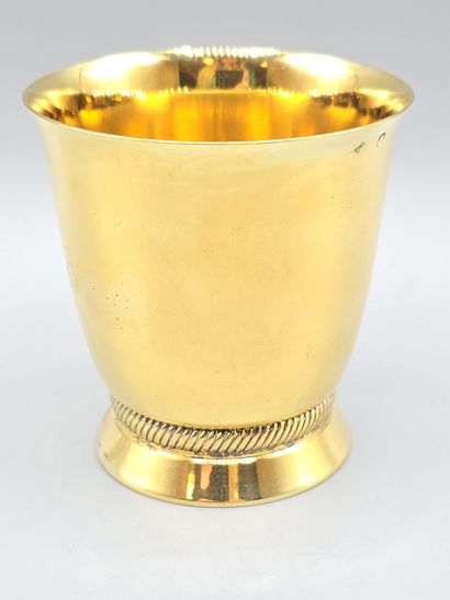 HENIN & Cie 
A vermeil flared tumbler on...