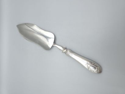 Grande pelle à tarte tout en argent et argent...