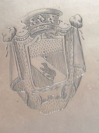 Plat à barbe en argent d'époque fin XVIIIème-Empire....