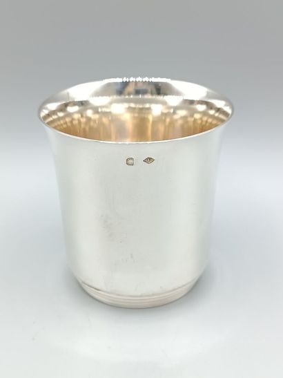 Émile PUIFORCAT
Slightly flared silver tumbler...