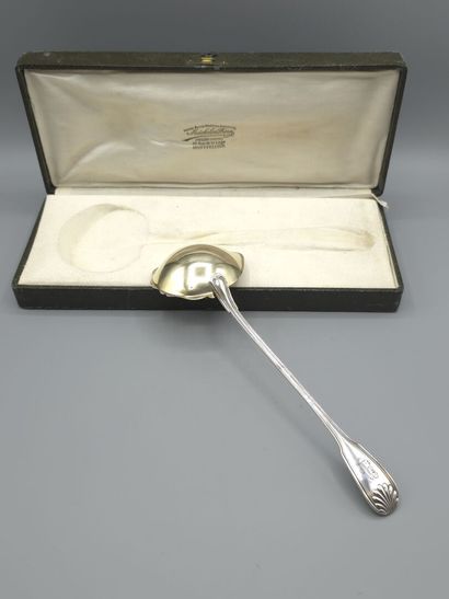 OLIER & CARON 
Silver serving spoon (for...