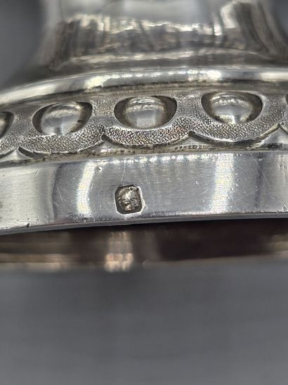 Silver incense dish.
Decorated with foliage.
Minerve...