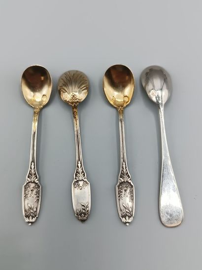 Suite of three Louis XVI style salerons,...