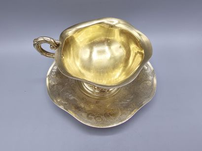 Service à déjeuner en vermeil vers 1840.
Il...