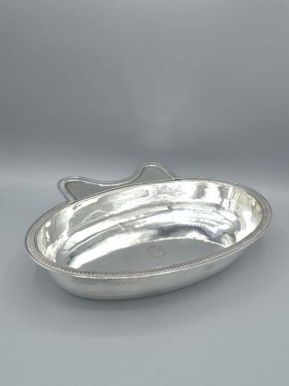 Plat à barbe en argent d'époque fin XVIIIème-Empire....