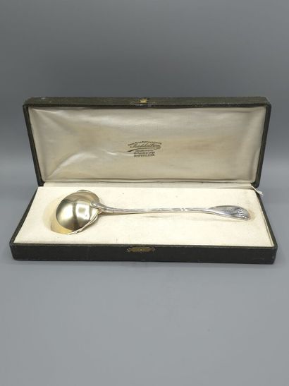OLIER & CARON 
Silver serving spoon (for...