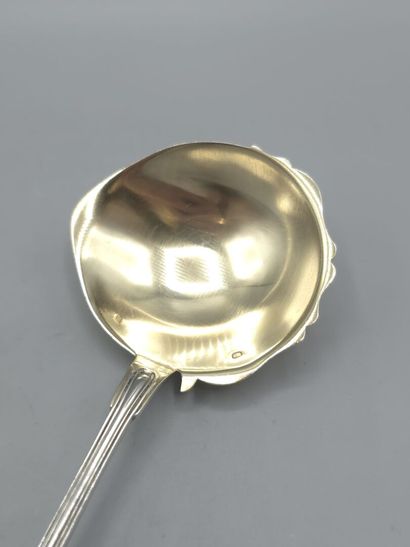 OLIER & CARON 
Silver serving spoon (for...