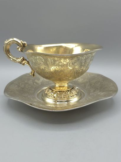 Service à déjeuner en vermeil vers 1840.
Il...
