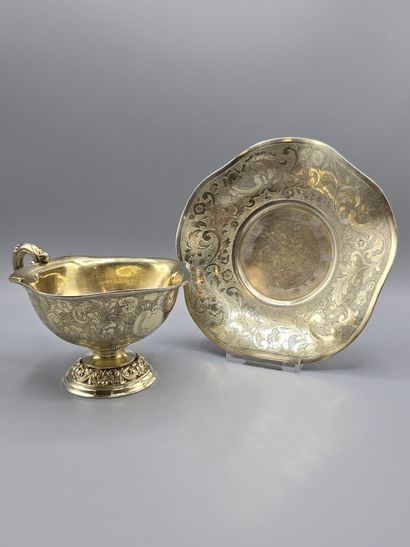 Service à déjeuner en vermeil vers 1840.
Il...