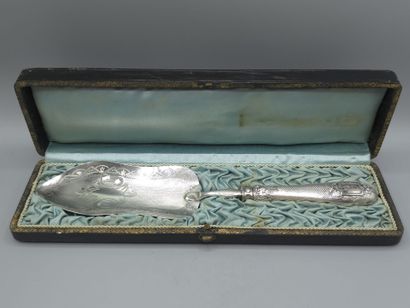 Grande pelle à tarte tout en argent et argent...