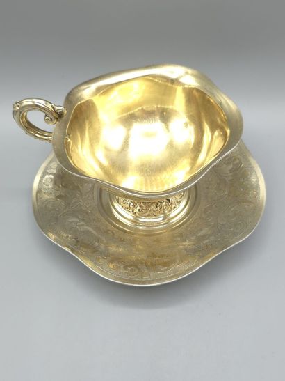 Service à déjeuner en vermeil vers 1840.
Il...