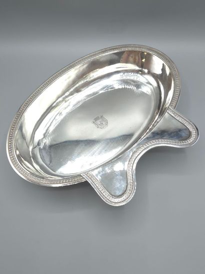 Plat à barbe en argent d'époque fin XVIIIème-Empire....