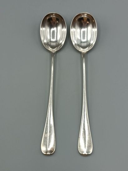 SANONER.
Paire de cuillères de service (...