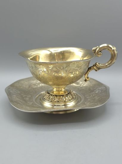 Service à déjeuner en vermeil vers 1840.
Il...