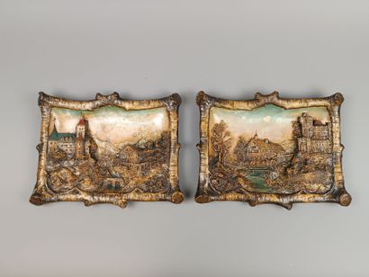 Deux cadres Terre de pipe Austria.
Dim :...