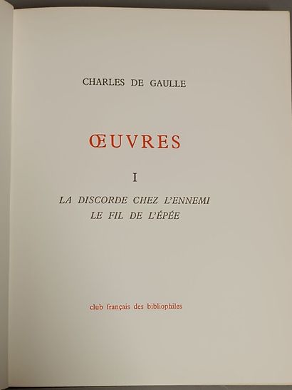 DE GAULLE Charles. 
Mémoires de guerre. 
Paris,...