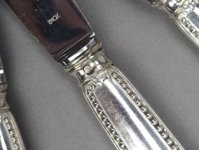 RAVINET DENFERT
Large silver menagère with...