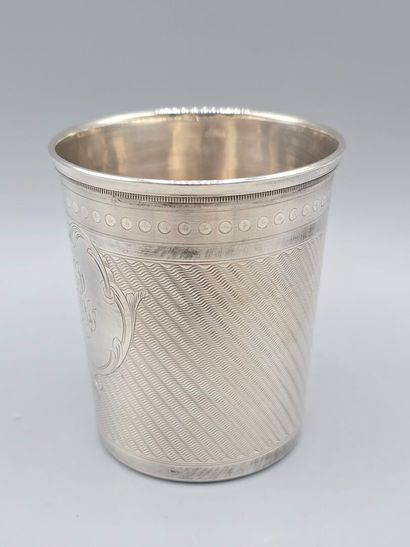 SOUFFLOT
Flat-bottomed silver tumbler with...