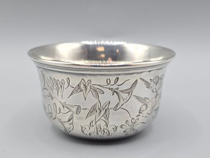 BOIVIN
Small silver bowl with chased rim...