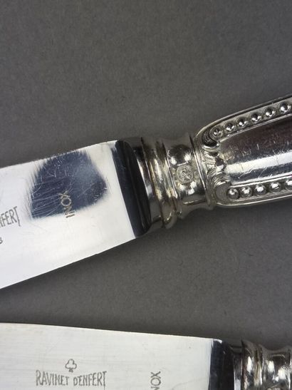 RAVINET DENFERT
Large silver menagère with...