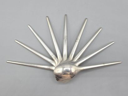 JENSEN & ECKHOFF
Set of 9 silver coffee spoons...