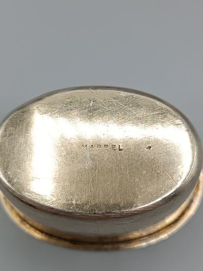 MARREL
Louis XVI-style silver double salt...