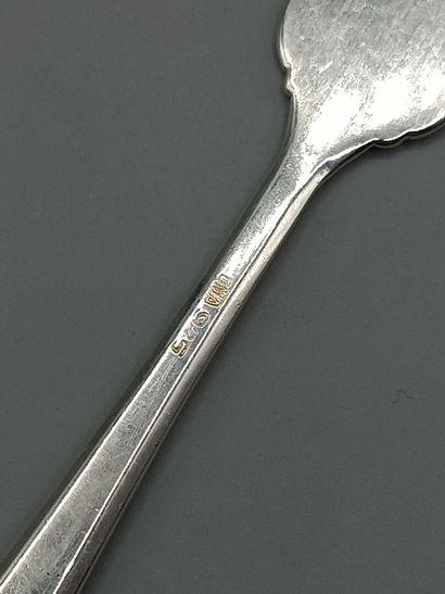 Silver tartine set (6).
Goldsmith's title...