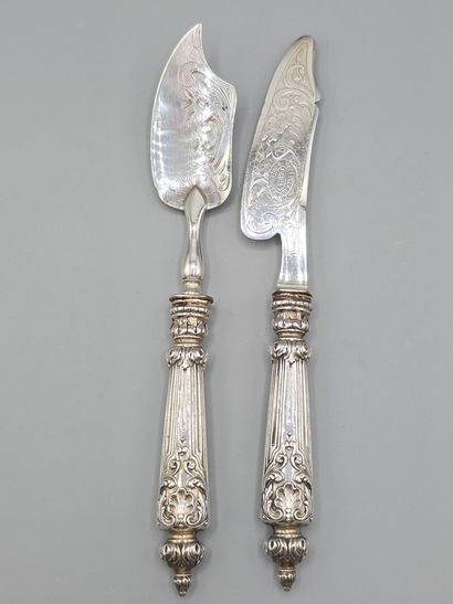 BOULENGER
Foie gras service with silver handles,...