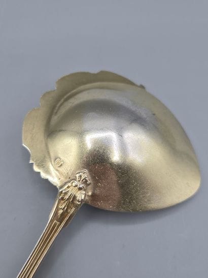Large vermeil (gold over silver) serving...