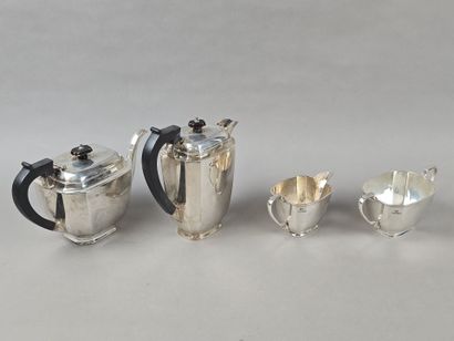 Silver tea and coffee set including a coffee...