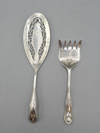 SHEFFIELD 1908
Silver fish service with 2...