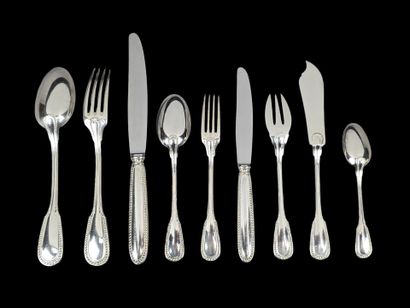 RAVINET DENFERT
Large silver menagère with...