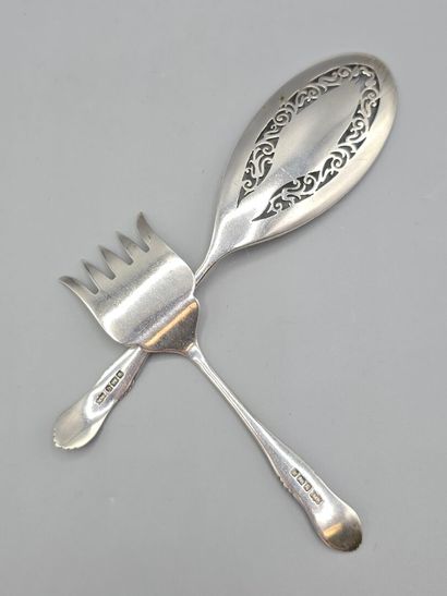 SHEFFIELD 1908
Silver fish service with 2...