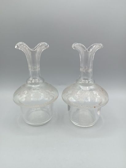Paire de burettes et intérieur en verre et/ou...