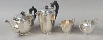 Silver tea and coffee set including a coffee...