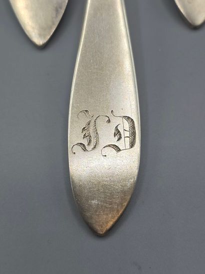 Silver cutlery set consisting of 6 place...