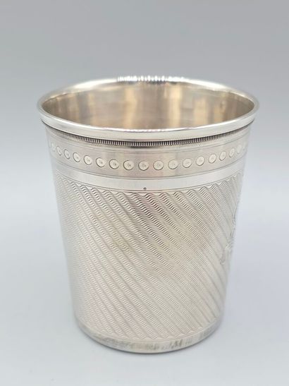 SOUFFLOT
Flat-bottomed silver tumbler with...