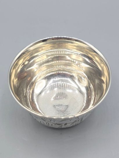 BOIVIN
Small silver bowl with chased rim...