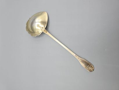 Large vermeil (gold over silver) serving...