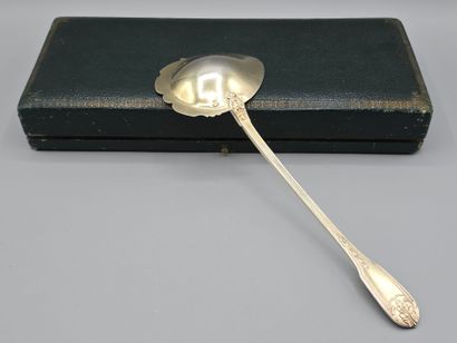 Large vermeil (gold over silver) serving...