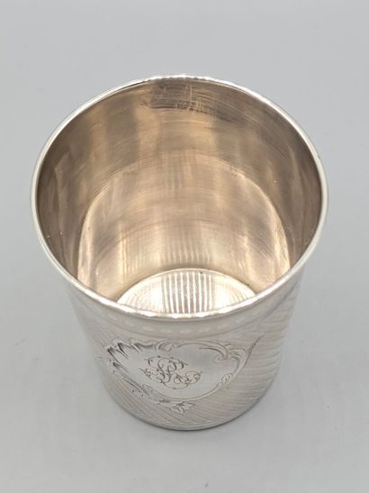 SOUFFLOT
Flat-bottomed silver tumbler with...