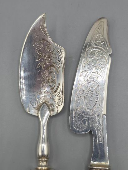 BOULENGER
Foie gras service with silver handles,...
