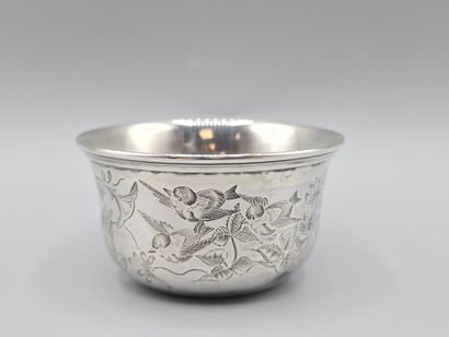 BOIVIN
Small silver bowl with chased rim...